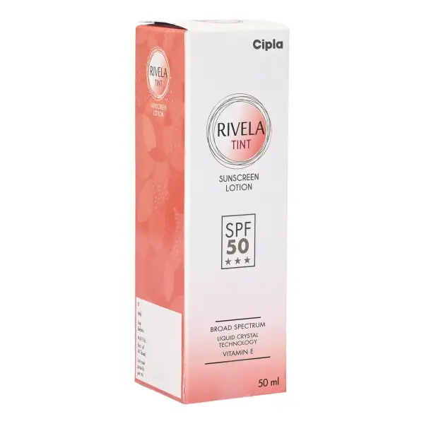 Rivela Tint Sunscreen SPF 50 with Vitamin E | Broad Spectrum Protection Lotion